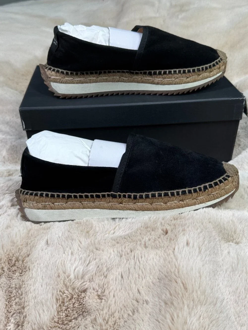 Rag & Bone Black Suede Espadrille Sneaker Loafers